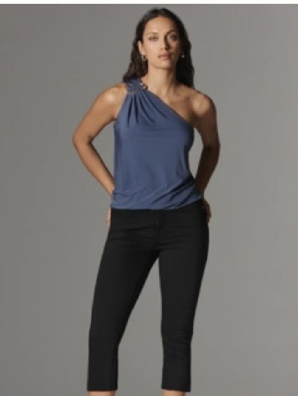 NWT Dolan Left Coast One-Shoulder Buckle Top